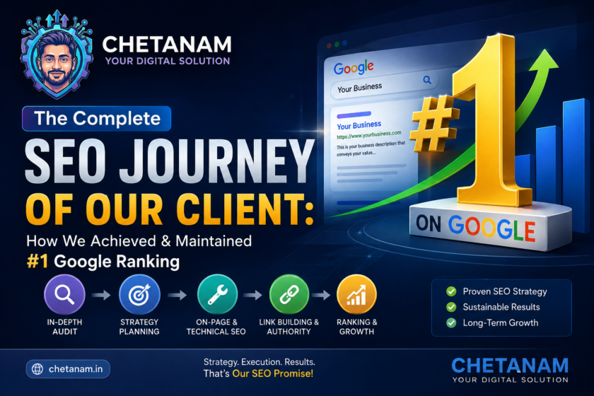 The Complete SEO Journey of Our Client: How We Achieved & Maintained #1 Google Ranking | chetanam
