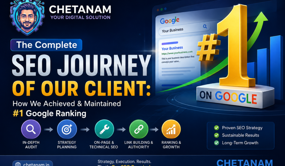 The Complete SEO Journey of Our Client: How We Achieved & Maintained #1 Google Ranking | chetanam